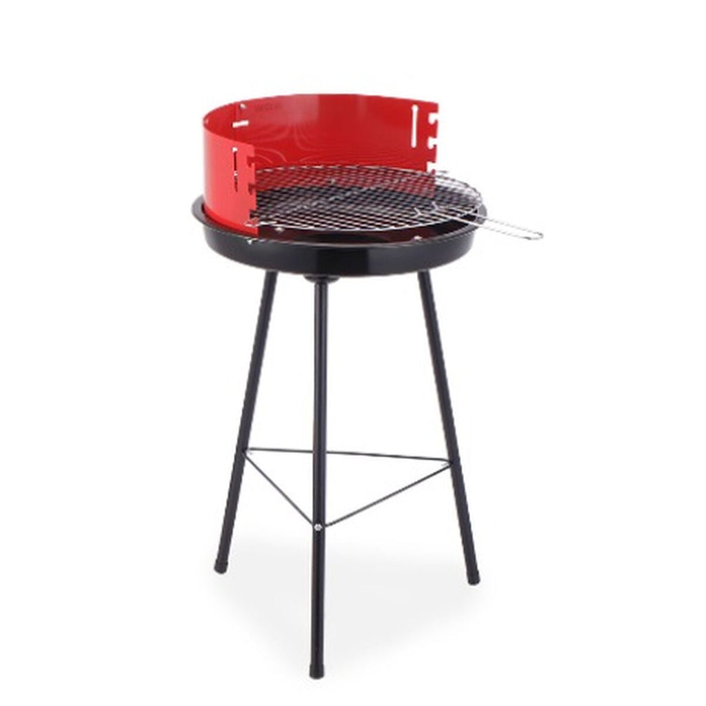 Charcoal Barbecue with Stand Algon Black Red 42 x 76,5 cm (2 Units)